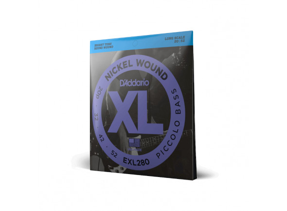 D'Addario EXL280 20-52 Piccolo, Long Scale, XL Nickel Bass Strings D'Addario EXL280 20-52 Piccolo, Long Scale, XL Nickel Bass Strings